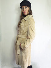 Load image into Gallery viewer, Keenan Leather Soft suede trench coat