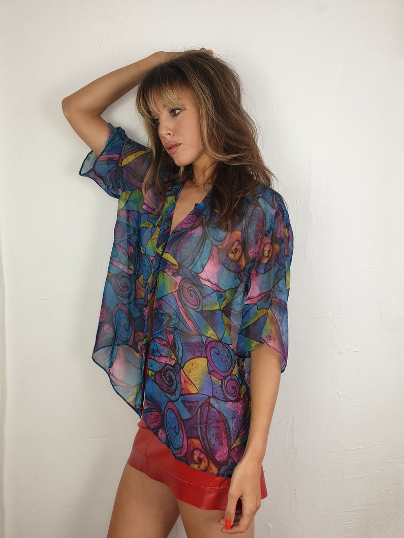 Chiffon pattern shirt