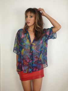 Chiffon pattern shirt