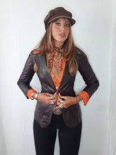 Load image into Gallery viewer, 1970s brown leather blazer