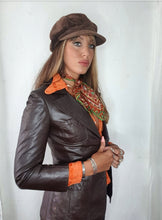 Load image into Gallery viewer, 1970s brown leather blazer